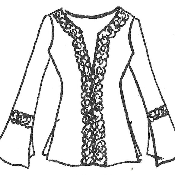 Anna Huling Stretch-Cotton Embroidered Peasant Blouse - Picture 8 of 14